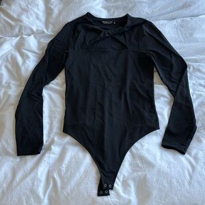 Black long sleeve body suit